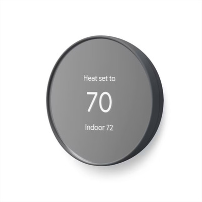 New - Open Box Google Nest Thermostat : Charcoal, Fog, Sand, Snow-G4CVZ