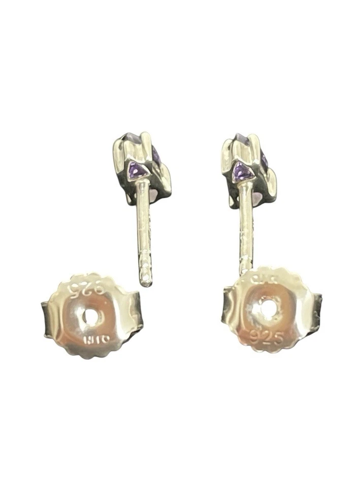 White Gold Rhodium Over 925 Silver Tear Drop Iolite Stud Earrings - 1/3ct. Total - Image 3 of 4