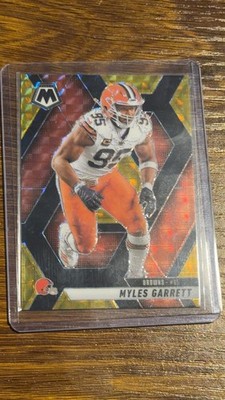 2025 Panini Mosaic Choice - MYLES GARRETT Black Gold Mosaic Prizm /8 (DPOY) SSP