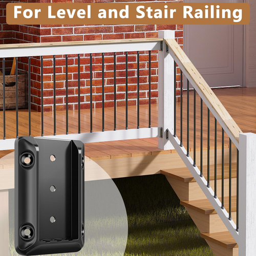 Acciaio DN Mate 20 PCS Deck Ringhiera Staffa Connettori per 2x4 (Effettivo 1,5”x3,5”) - Foto 5 di 6