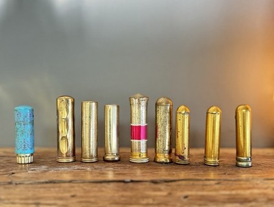 Vintage Lipstick Brass Tube Lot Chen Yu Richard Hudnut Helena Rubinstein Revlon