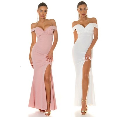 Sexy koucla off the shoulder side slit long evening dress 8183 new