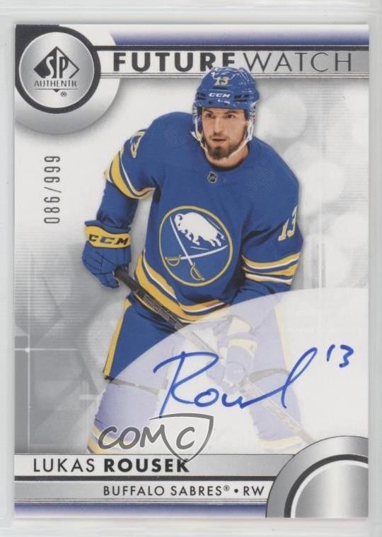 2023-24 SP Authentic Auto Future Watch /999 Lukas Rousek #124 Rookie Auto RC