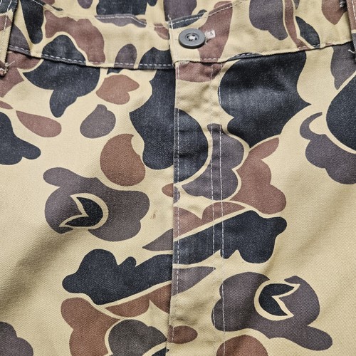 Pantaloni cargo vintage 10x uomo medi 42 anatra mimetica marrone tasca caccia retrò made in USA - Foto 4 di 12