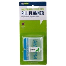 AM PM Twice-a Day Travel Pill Planner Organizer Lot of 2