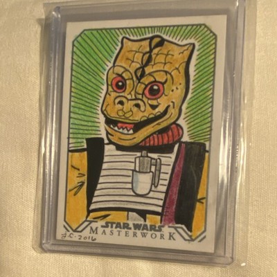 2016 Star Wars Masterwork Bossk Sketch Artist Signature Jamie Cosley