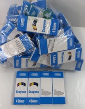 Crayons 4 Pack Red/Yellow/Green/Blue New In Package Lot Of 60