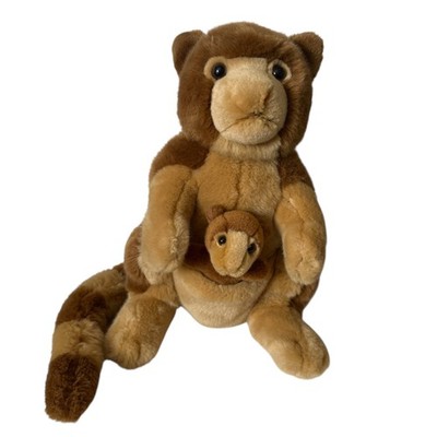 SOS Save our Space Plush Tree Kangaroo W/ Baby Realistic Vintage Stuffed Animal