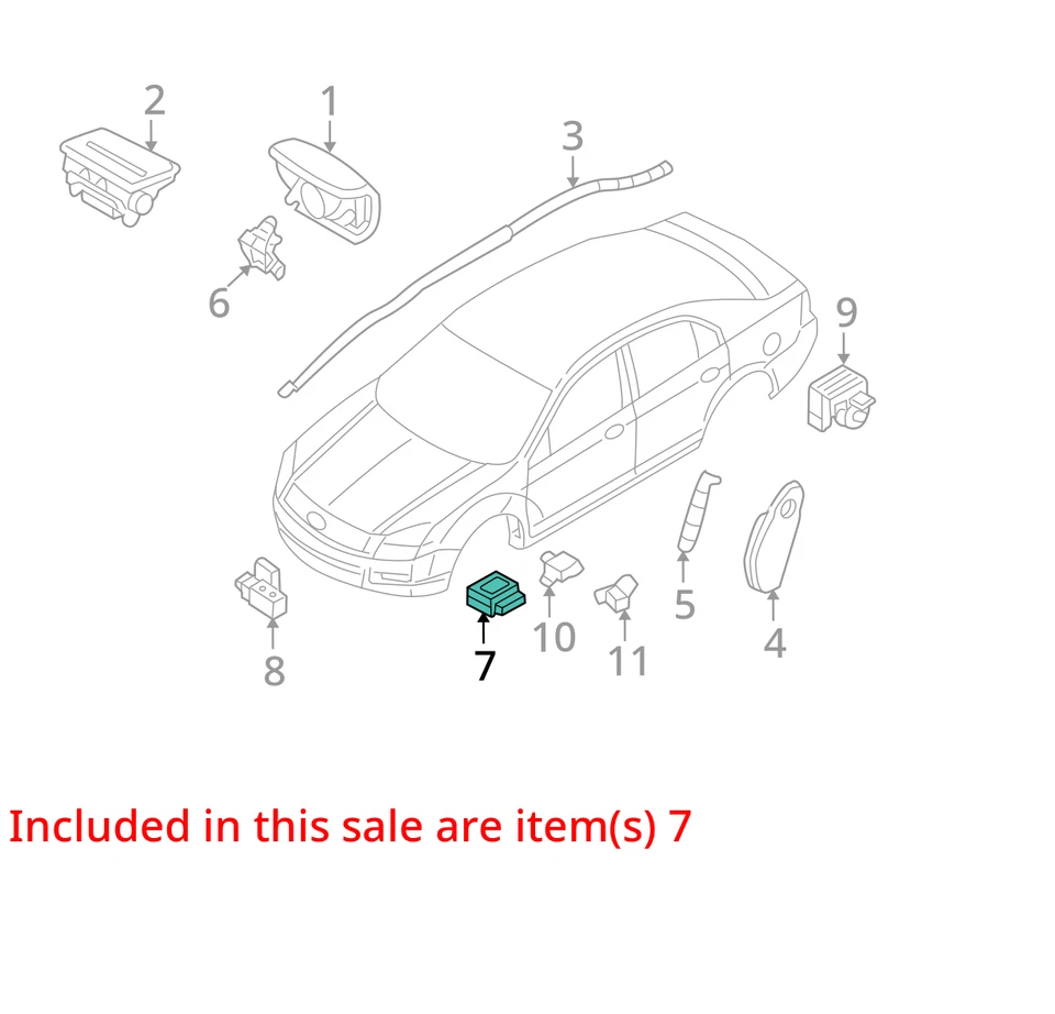 Unidad de módulo de control de bolsa de aire de airbag Ford Fusion 2006 2007 2008 OEM Foto 4 de 4
