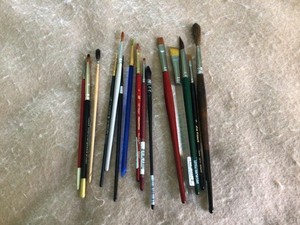 Lot of Artist Paint Brushes Nice Condition
