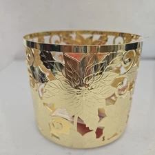 NORTH SPRUCE LANE Gold FLORAL CANDLE HOLDER  