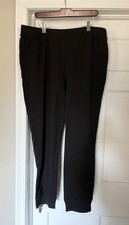 DENIM  CO. ACTIVE Pull-On French Terry Joggers Pants w/ Pockets Black XL