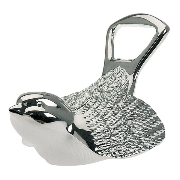 FlaschenöFfner In Spatz-Form 9Cm Versilbert ÖFfner Kapselheber KronkorkenöFfner-image
