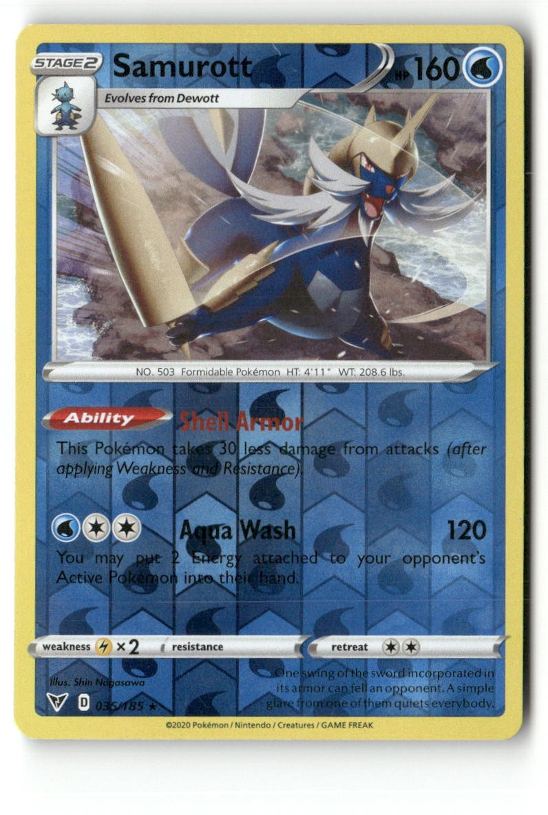 Samurott 035/185 Rare Vivid Voltage Pokemon Lightly Played