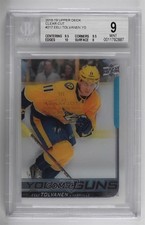 2018-19 Upper Deck Young Guns Clear Cut Eeli Tolvanen #217 BGS 9 MINT 18mu