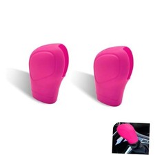2 PCS Pink Gear Shift Cover, Flexible Silicone Anti-Slip Shift Knob Cover,