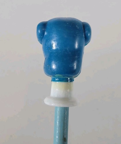 Vintage blauer Hundekopf Karneval Spazierstock Stock Zirkus Jahrmarkt Zelluloid Souvenir #16 - Bild 8 von 13