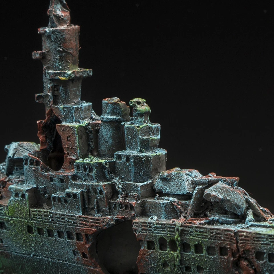 Estatueta decorativa para decoração de naufrágio de aquário escondendo caverna para - Imagem 3 de 4