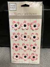 HEIDI GRACE FLOWER ADDITIONS GARDEN 12 small Embellishments with brads CRAFTING
