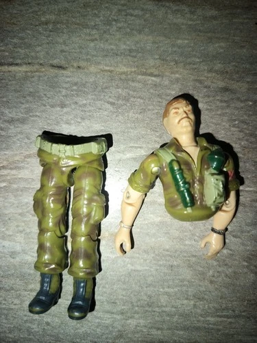 1985 GI Joe Footloose, figure only, needs a o-ring, has some damage on hand