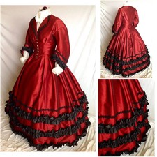 Medieval Victorian Vintage Costumes1860s Civil War Southern Belle BallGown Dress