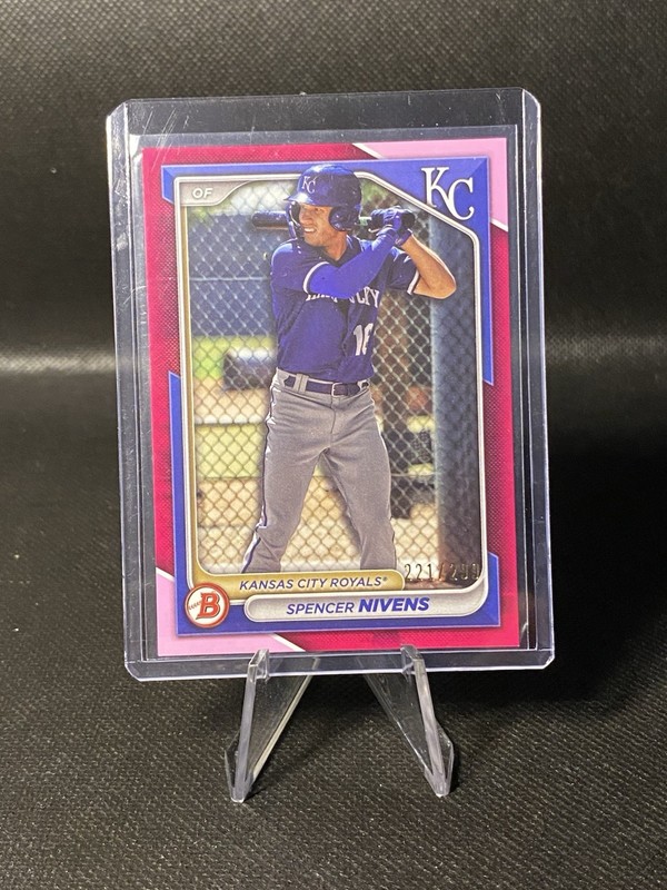 2024 Bowman - Prospects Spencer Nivens #BP-37 Fuchsia Border /299 (RC)