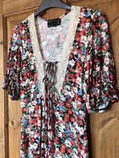 ASOS floral lace crochet tie detail dress 8