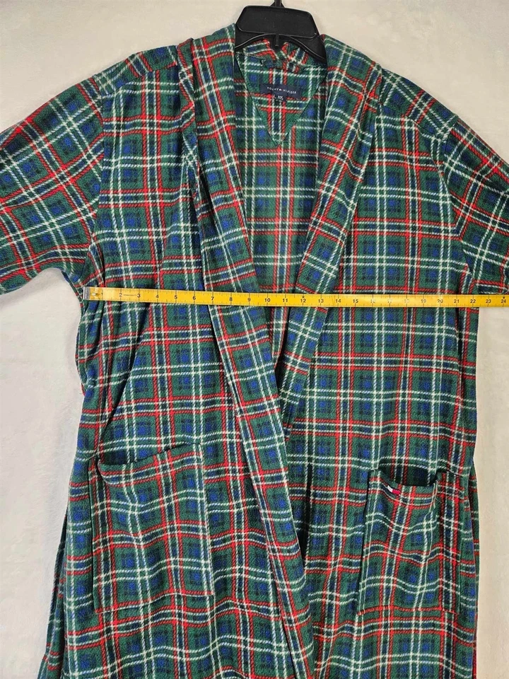 Tommy Hilfiger Bata Hombre Talla S/M Cinturón Manga Larga Bolsillos Cuadros Foto 3 de 4