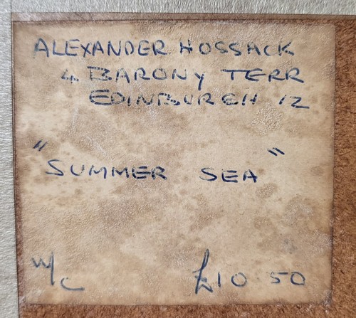 Kleine Meereslandschaft Loch Ölgemälde auf Karton "Sommermeer" glasiert & gerahmt 36x30cm - Bild 16 von 24