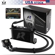 10 Row Oil Cooler Kit Thermostatic For Subaru BRZ Scion FR-S FA20 2013+ Black