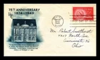 US COVER UNIVERSAL POSTAL UNION AIR MAIL FDC SCOTT C44 FULTON CACHET OPEN TOP