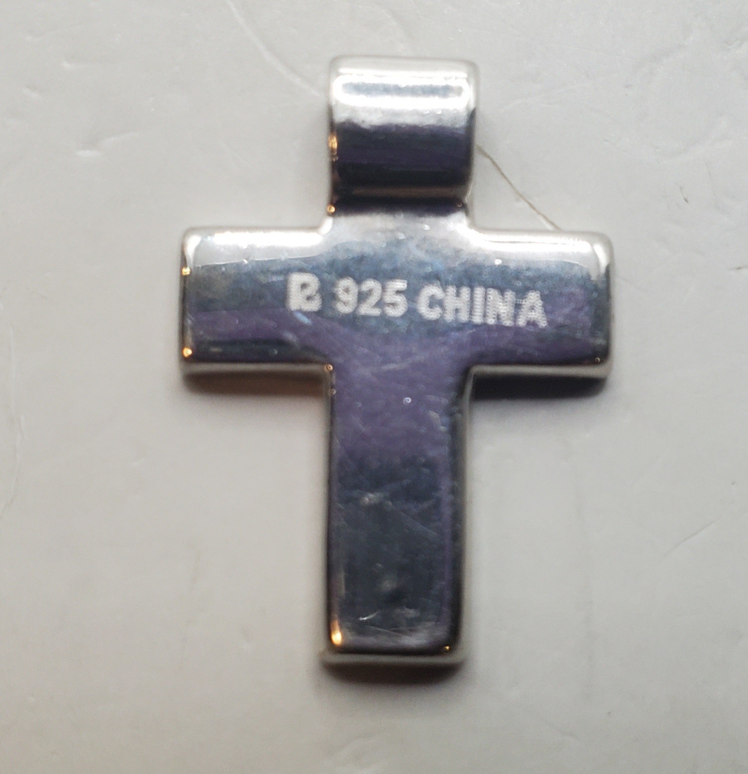 925 Marked Solid Sterling Sterling Cross Pendant … - image 4