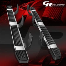 PAIR 6"SS FLAT RUNNING BOARD STEP BAR FOR 2009-2024 RAM 1500 QUAD/EXTENDED CAB