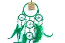 Dream Catcher Handmade With Puka Shells  Feathers Car Or Wall Decor QTY 2 