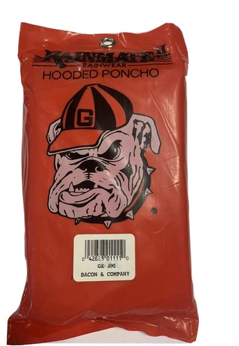 UGA Rainmate II Hooded Poncho University of Georgia New and Sealed! - 第 1/1 張圖片