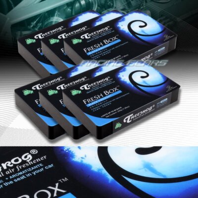 6 X TREE FROG BLACK SQUASH NATURAL EXTREME CAR AIR FRESHENER FRESH BOX UNIVERSAL