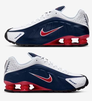 靴 NIKE SHOX R4 HQ1988-400 Nike Shox R4 USA HQ1988-400 Midnight Navy White Red Men's Size | eBay