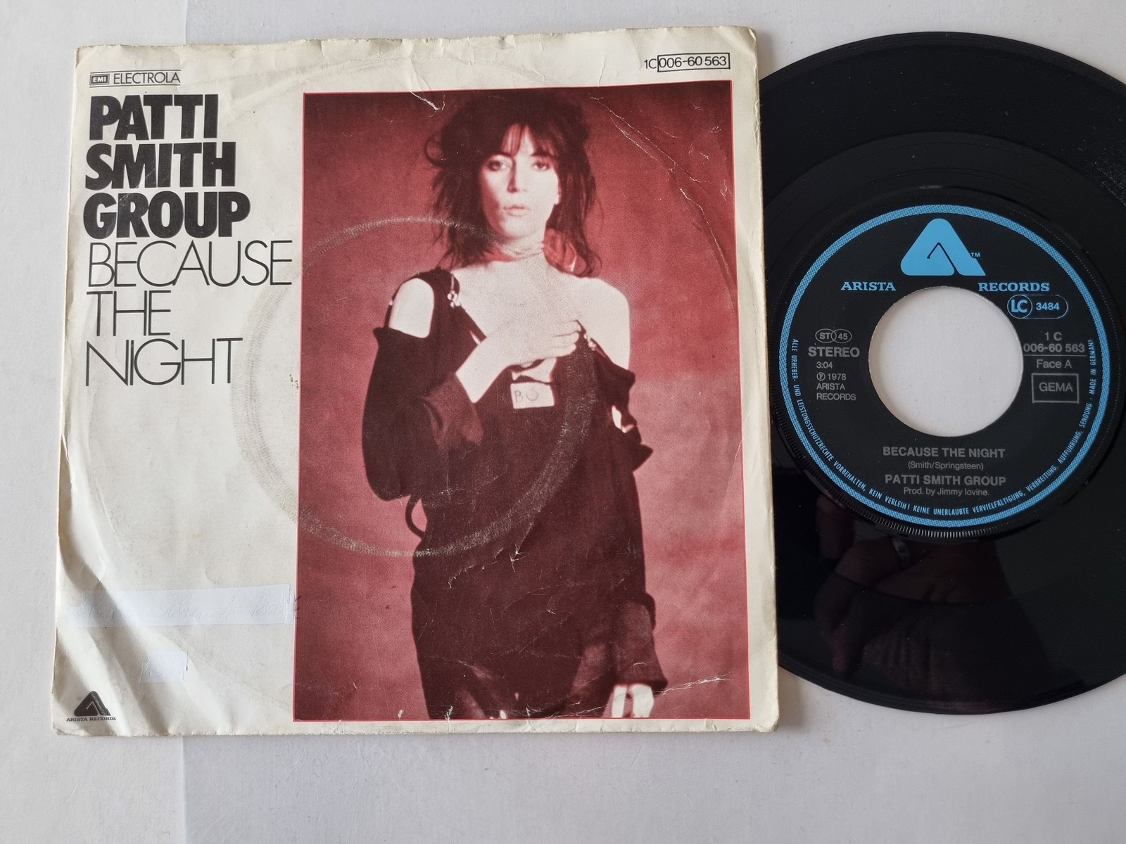 Patti Smith Group - Because the night 7'' Vinyl Germany