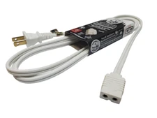 6ft AC Power Cord for Vintage Small Appliances with 2 Round Pins Spaced 5/16"