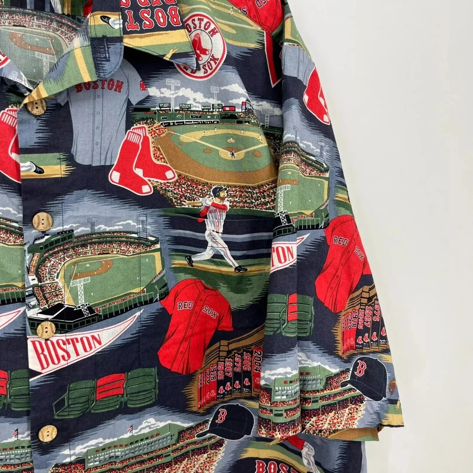 Reyn Spooner Short Sleeve Button Shirt Mens Size 2XL Multicolor Boston Red Sox - Image 4 of 4