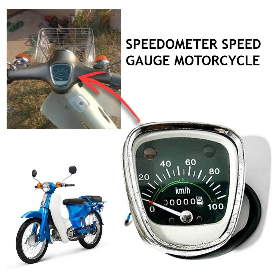 VELOCÍMETRO VELOCÍMETRO MOTO KM/H PARA HONDA C50 C70 C90 PASAPORTE Foto 2 de 4