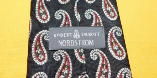 ROBERT TALBOTT MADE IN U.S.A. BLACK/WHITE/RED PAISLEY TIE - TIES - DESIGNER TIES - Picture 3 of 3