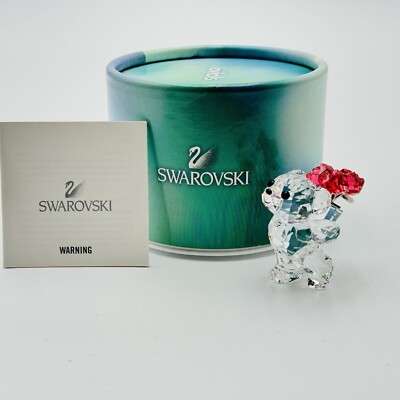 Swarovski Crystal Kris Bear Figurine Say It With Roses #5063324