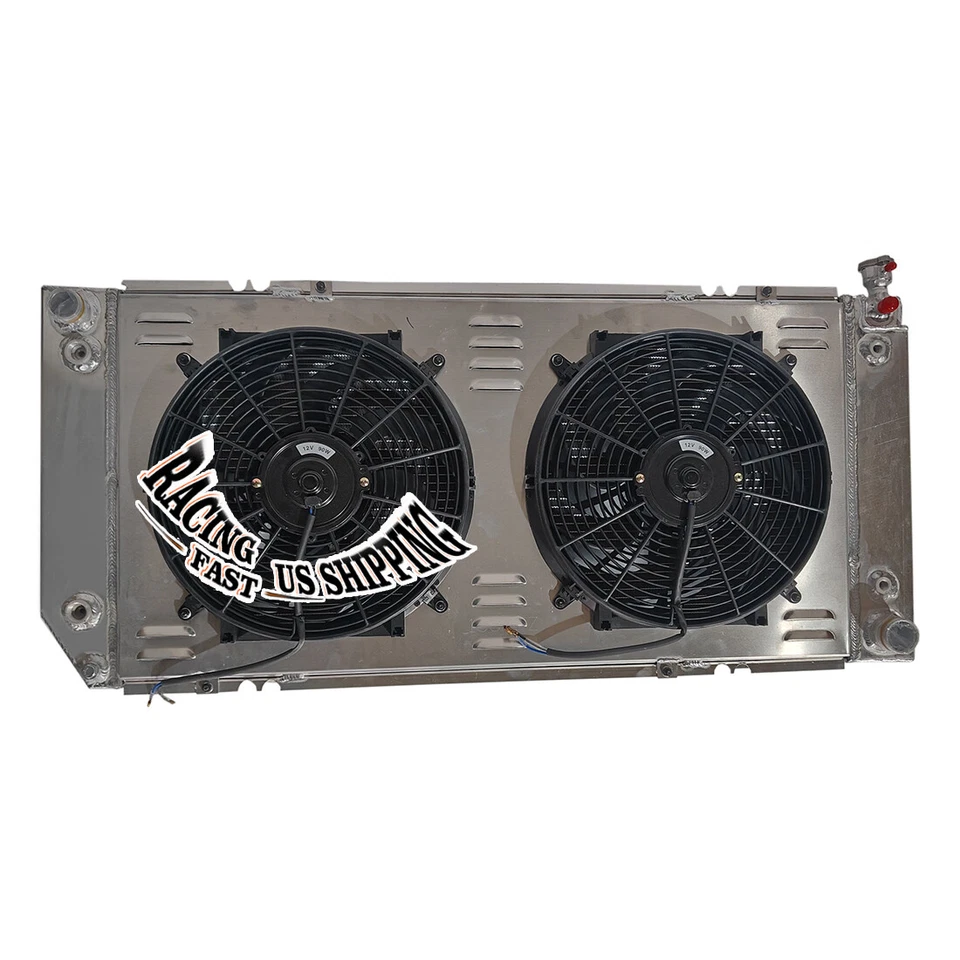 Radiador + ventilador de cubierta Fit Chevy GMC C/K 1500 2500 3500 1988-1999 1989 camioneta pickup Foto 3 de 4