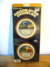 Vogart Crafts Decorative Doubles counted cross stitch ensemble, brand new