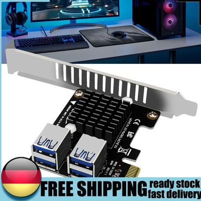PCI E 1 To 4 PCI Express 1X Slots Riser Card Support PCIe X4X8X16 for PC Desktop