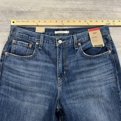 Levi's Women's High Rise Low Pro Straight Jeans Med Wash Size 31 (34X30) NWT - Picture 5 of 11