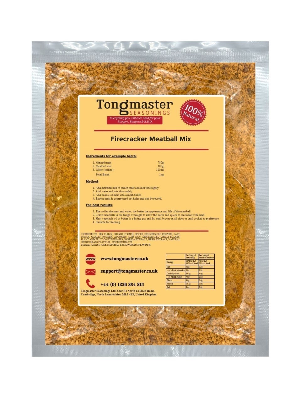 Firecracker Meatball Mix - 1kg (Gluten Free)
