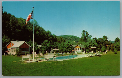 Dingmans Ferry PA Graef's Housekeeping Cottages Swimming Pool c1958 Postcard