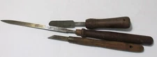 Large vintage wood turning lathe chisels by Buck Bros.